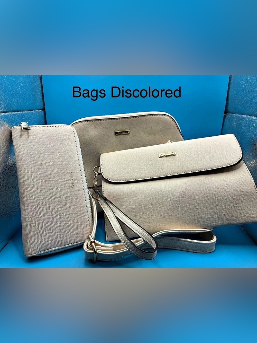 ELIMPAUL 3-Piece Handbag Set off White